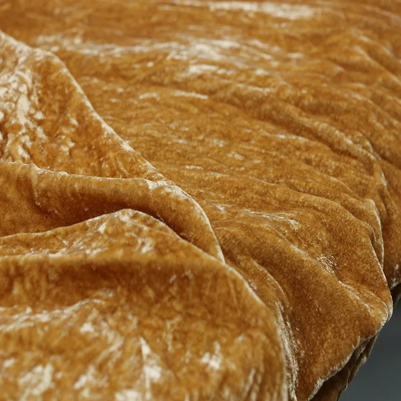 

Plant-dyed encrypted silk velvet fabric a niche with Chinese style for autumn and winter