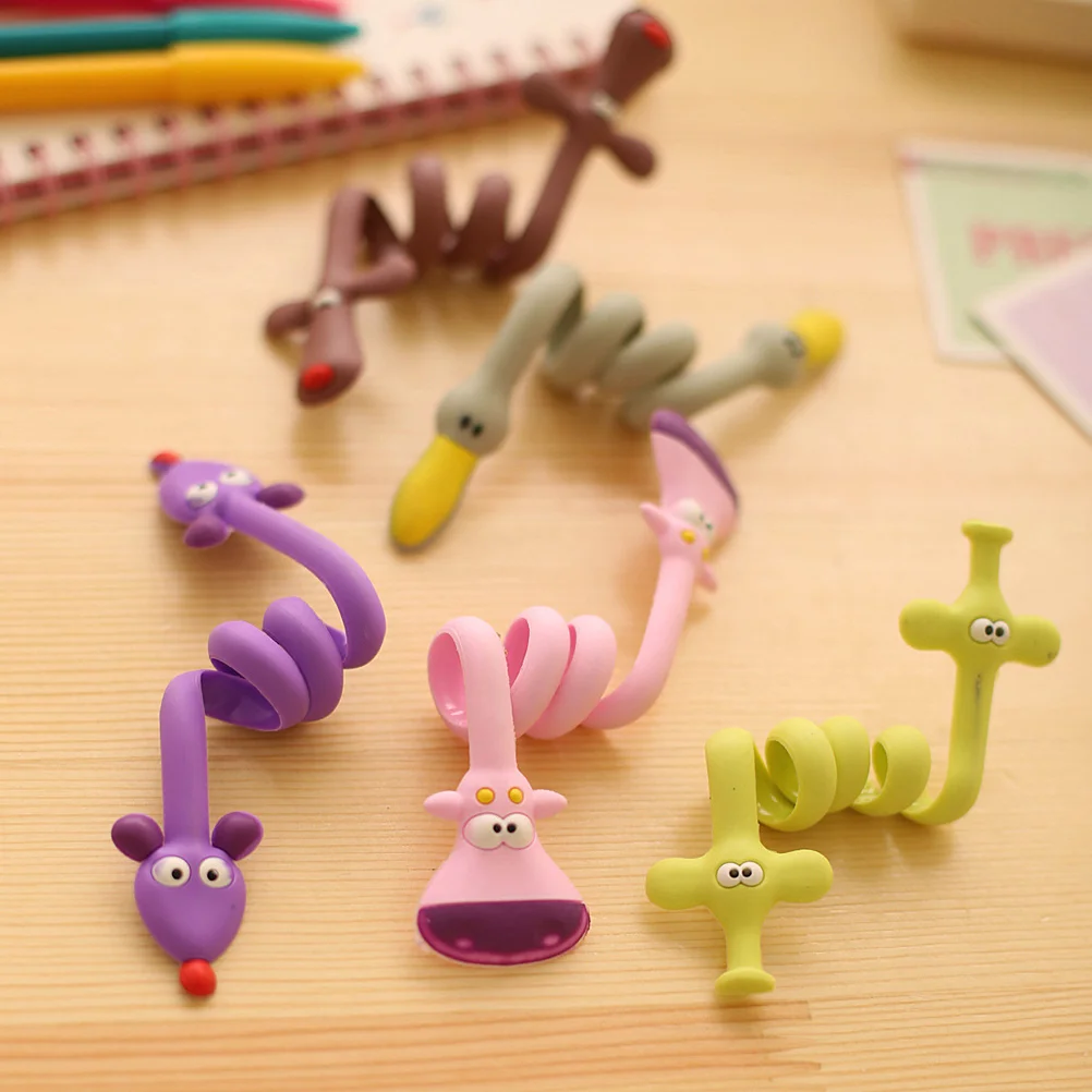 5 PCs Animal Shaped Cable Organizer Cartoon Cord Management for Earphone Headset Winders Ties Cellphone