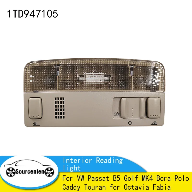 

Band New Interior Reading light Dome lamp For VW Passat B5 Golf MK4 Bora Polo Caddy Touran for Octavia Fabia 1TD947105