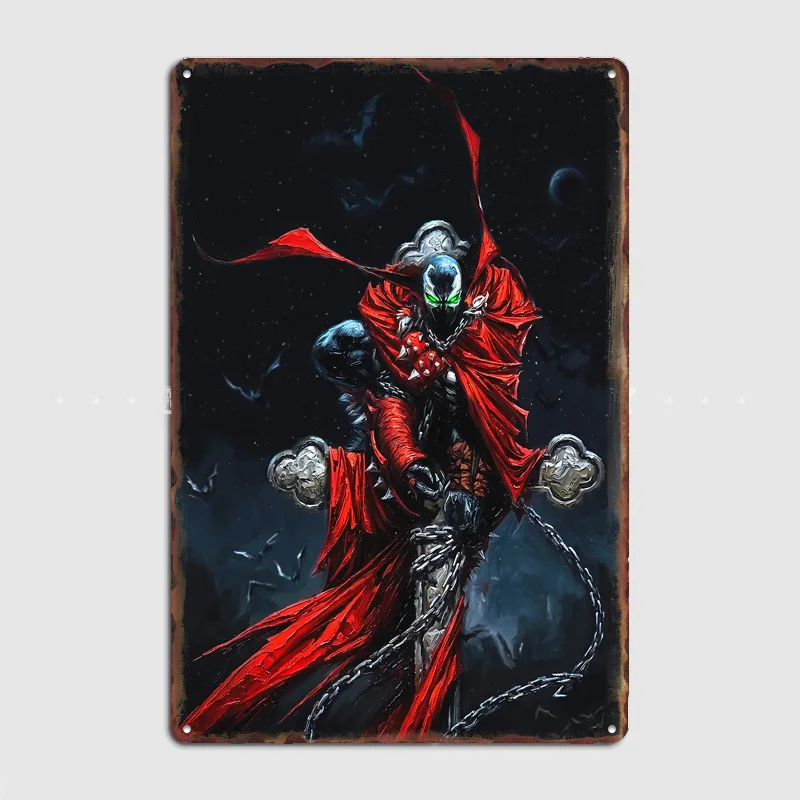 Spawn Standing on a Grave Marker Poster Metal Tin Sign Indoor Outdoor Home Decor Bar Custom Posters Wall Room Decorations