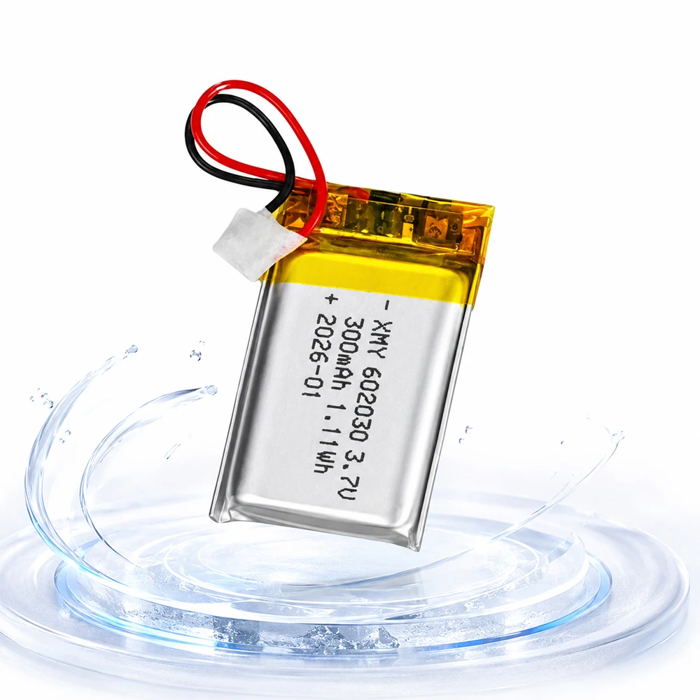 602030 LiPo Battery 3.7V 300mAh Rechargeable Lithium Polymer Cell for RC Toys LED Lights Bluetooth Devices DIY Electronics