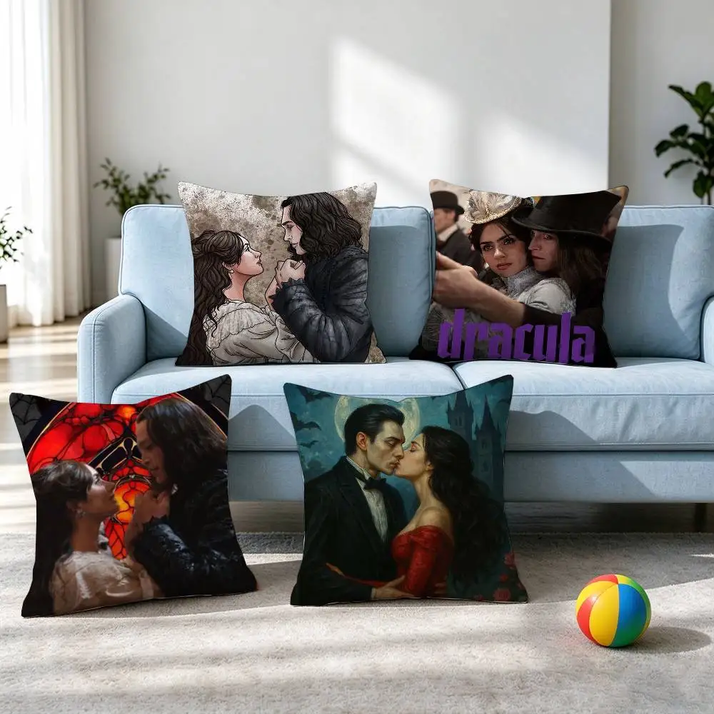 D-Dracula A Love-E Tale  Pillow Case Square Double-Sided Sofa Cushion Cover Bedroom Bedside Pillow Gift