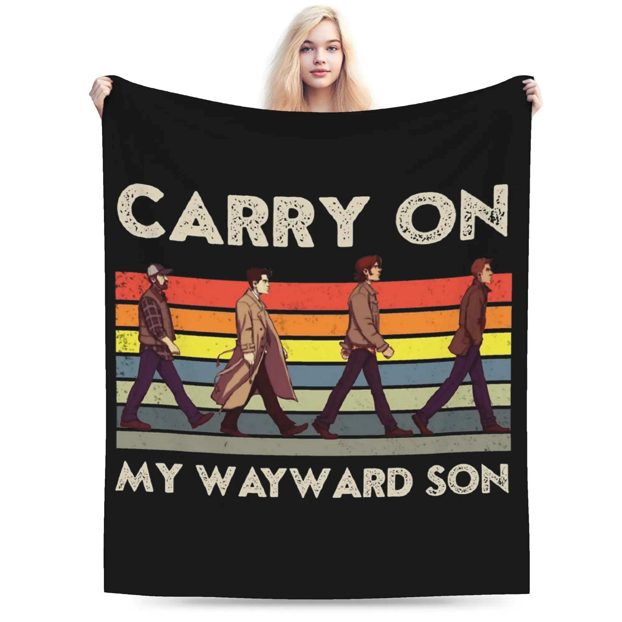 Deans Winchester Supernatural Blanket Fleece Summer  Portable Lightweight Thin Throw Blanket for Bedding Car Rug Piece