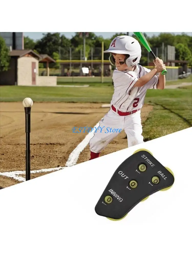 G6DE Practical Baseball Counter Clickers 4 Wheel Baseball Umpire Clickers for Scorekeeper Recording Outs & Innings Balls