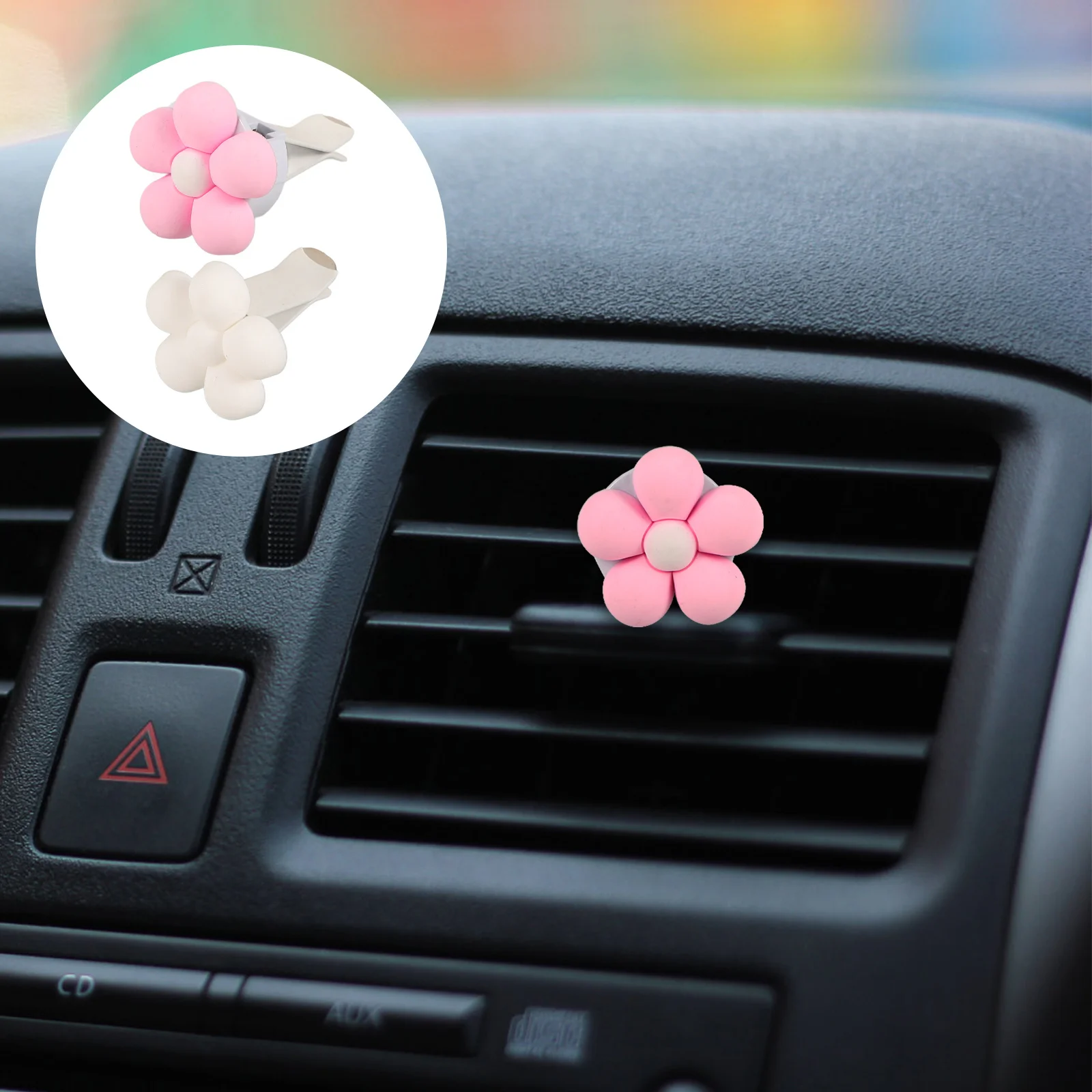 

2Pcs Flower Vent Clips Cute Car Air Freshener Decorative Outlet Accessories for Women Car Accessories Cute Vent Clips