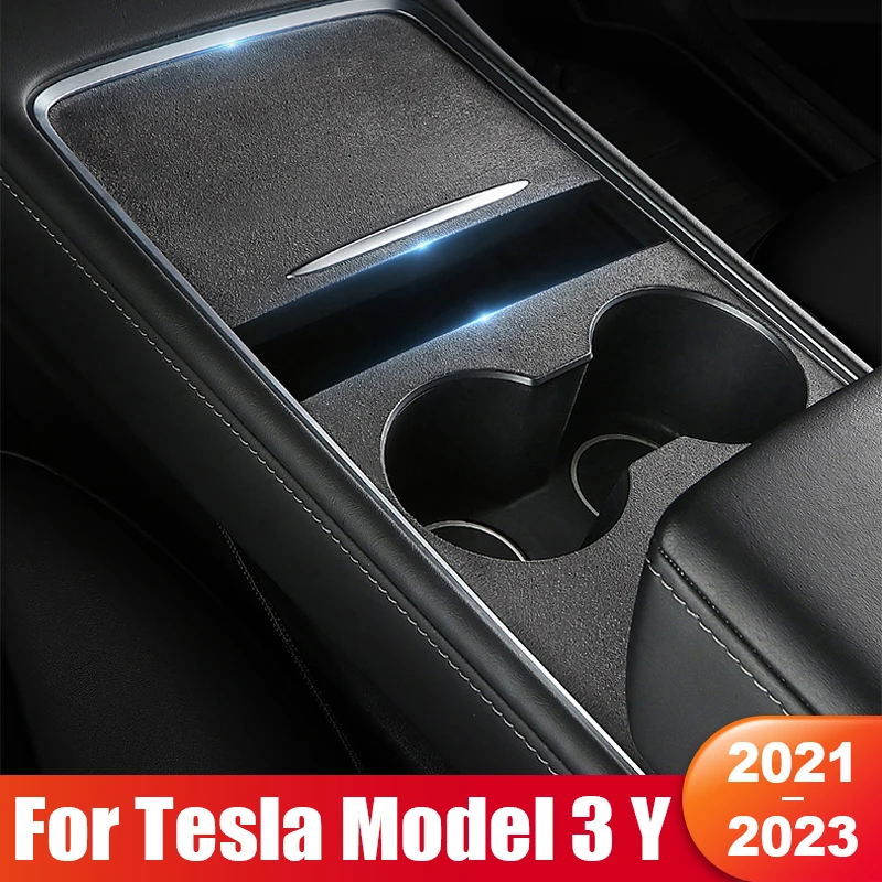 

For Tesla Model 3 Y 2021 2022 2023 2024 Car Central Control Panel Cover Anti-Scratch Protective Sticker Trim Suede Accessories