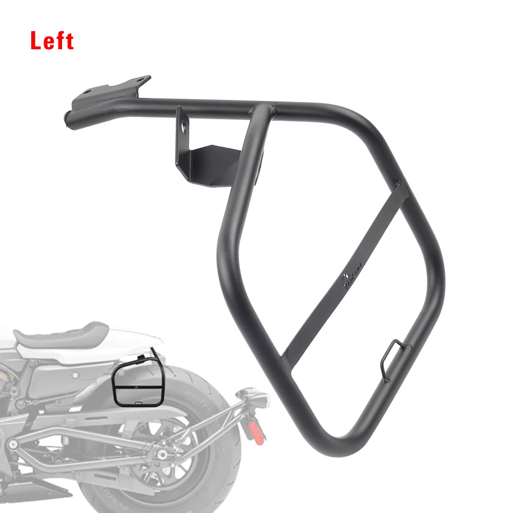 1Pc Black Motorbike Trunk Saddle Bag Support Mount Bracket Left Side  For Harley Sportster S 1250 RH1250S 2021-2024
