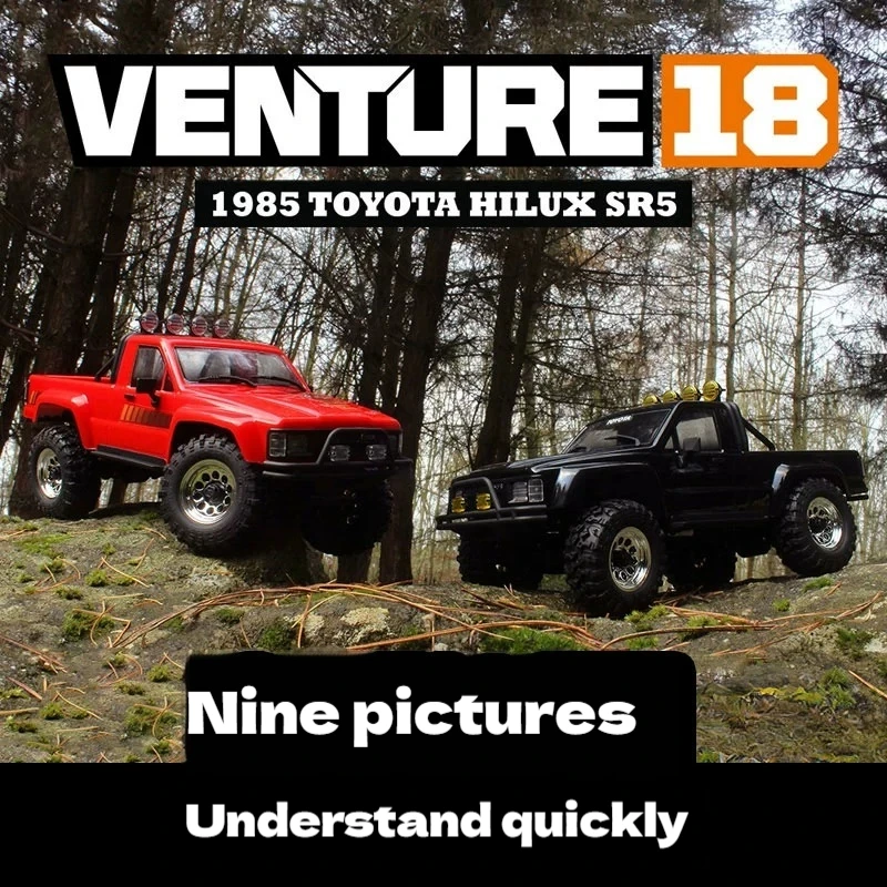 New upgraded version HPI venture remote control brushless simulation 1/18 HILUX Hynix SR5 four-wheel drive off-road climbing car