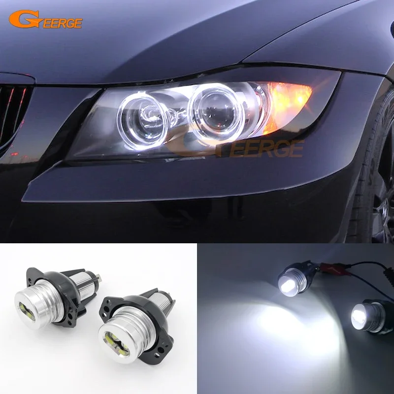 

For BMW 3 Series E90 E91 Pre LCI 325i 325xi 328i 328xi 330i 2005 2006 2007 2008 Quality White LED Angel Eyes Bulb Halo Light