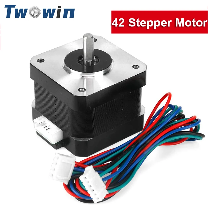 TWOWIN 42 Stepper Motor 4 Lead Nema17 Step Motor 59.5MM 2.3A 0.89N.M for 3018 PRO Laser Engraving Machine