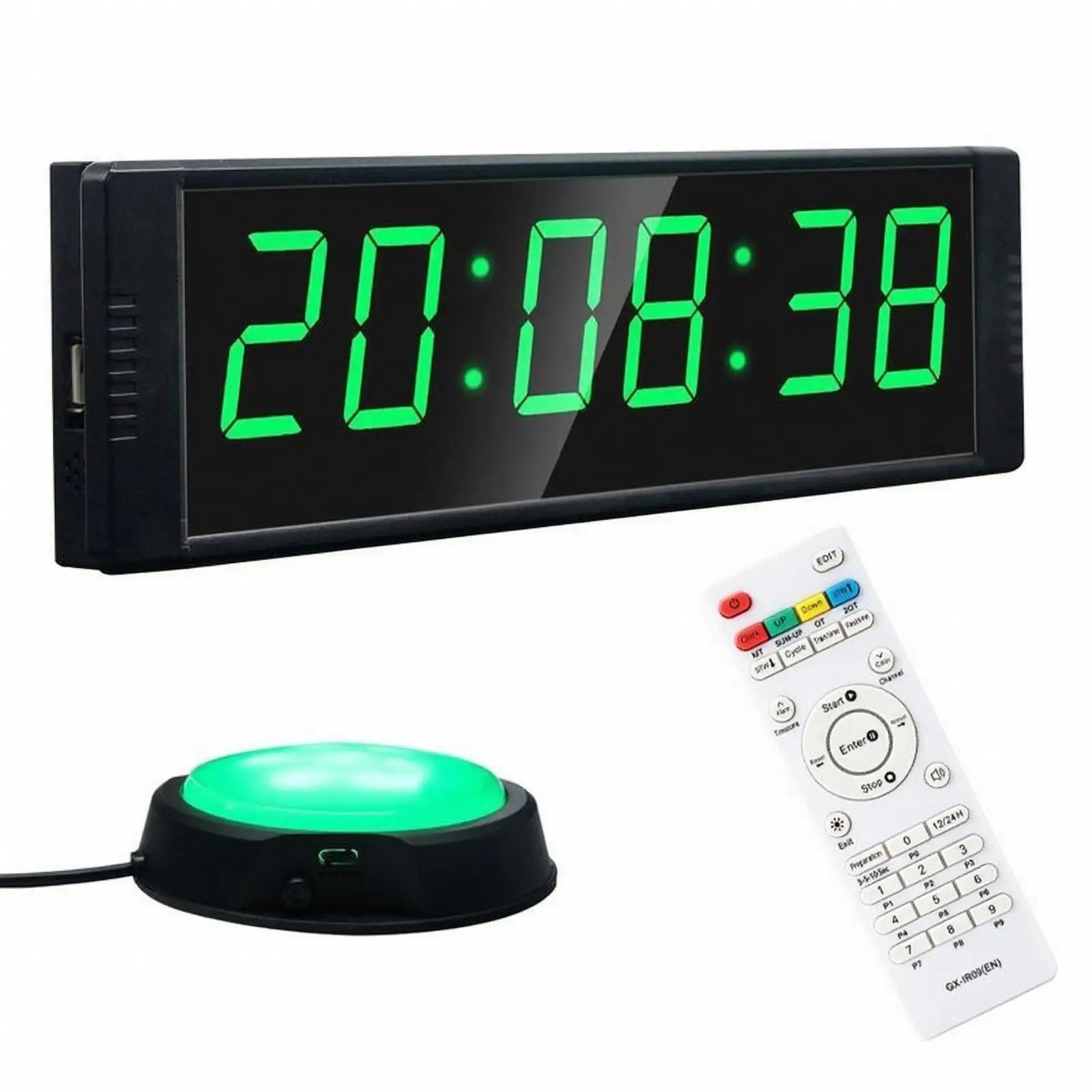 Aluminum Alloy Fitness Timer Clock with Tripod Stand for Strength Conditioning and HIIT Routines