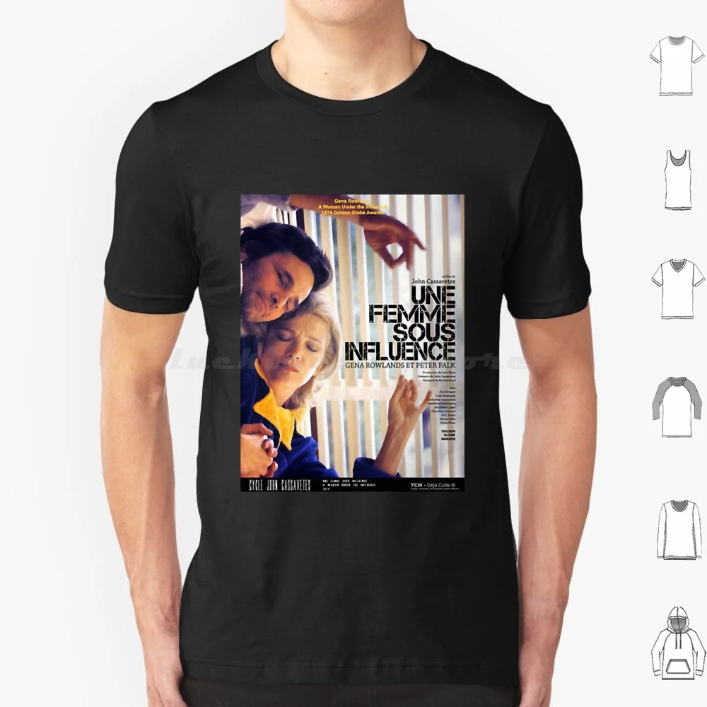 تي شيرت امرأة تحت التأثير جون كاسافيتس ملصق 6xl قطن تي شيرت رائع جينا رولاندز جون كاسافيتس امرأة تحت
