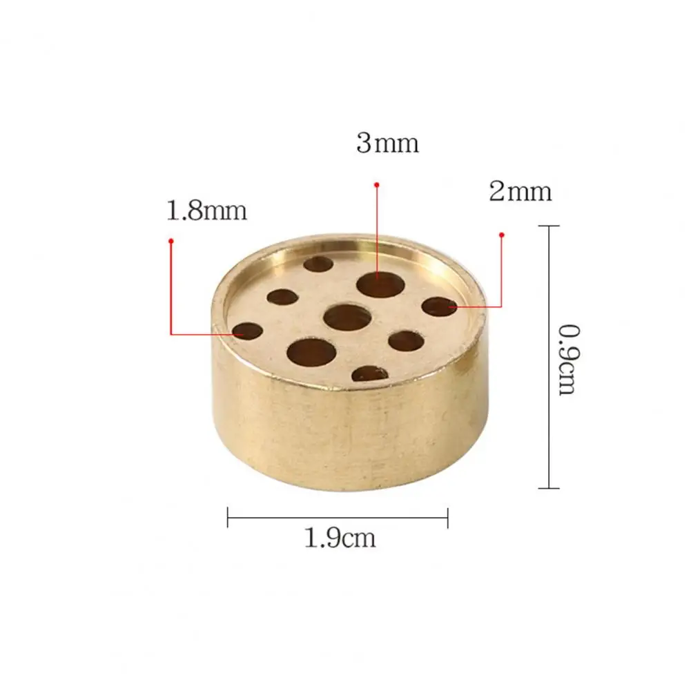 Decorative Mini Incense Holder Copper Heat-resistant Incense Base with 9 Hole Creative Sandalwood Incense Burner Home Decoration