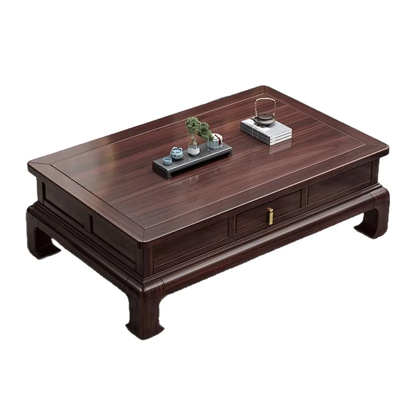 

Полностью массив дерева, новый размер квартиры в китайском стиле, гостиная, черное дерево, ТВ-шкаф, журнальный столик, классический новый китайский стиль