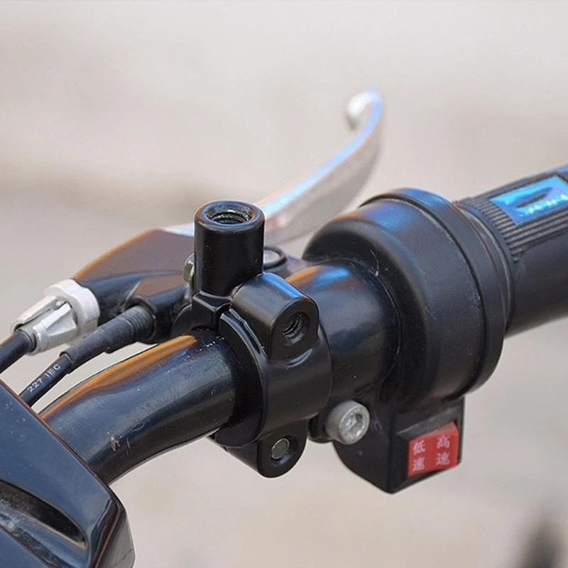 R9CC 2x Easy to Install Motorbike Rear View Handlebar Clamp Mirror Base Support for Daily Riders Demanding Superior Stability