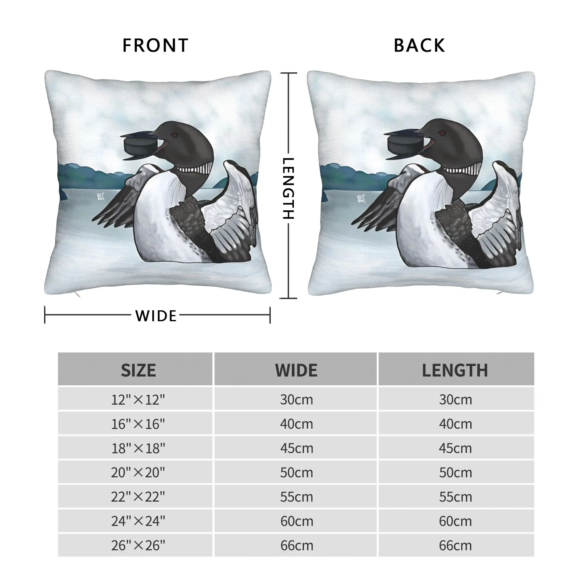 Heated Rivalry Inspired Hockey Puck Loon  Pillowcase Polyester Cushion Cover Decorations  Pillow Case Cover Home Zippered 18'