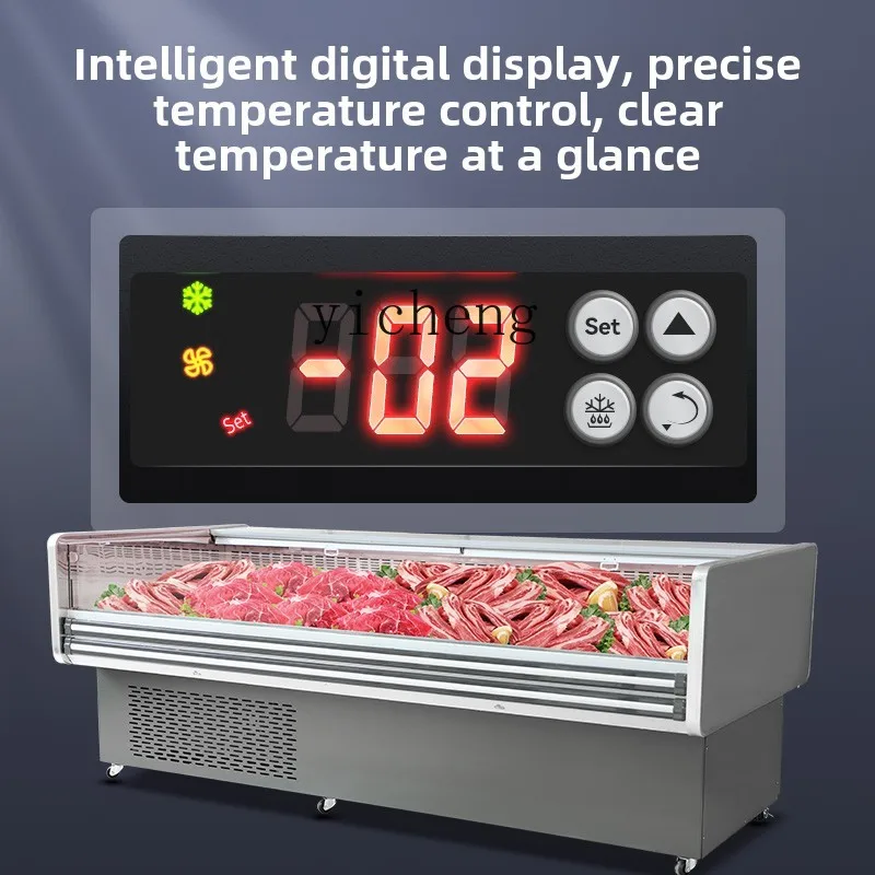 

ZS Display Cabinet Commercial Pig, Beef and Lamb Meat Fresh-keeping Cabinet Fruit Fishing Refrigerated