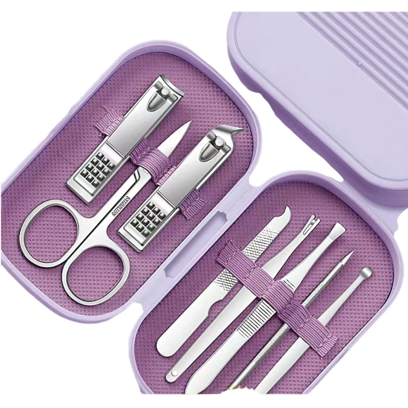 Durability Stainless Steel Clippers Set Complete Manicure Tool For Daily Use Safe Edges Family Travel Essential
