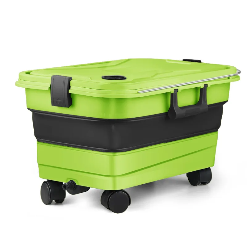 22L Car Wash Water Tank Car Wash Accessories Car Wash Water Gun Bucket Household Mobile Folding Bucket Outdoor Storage