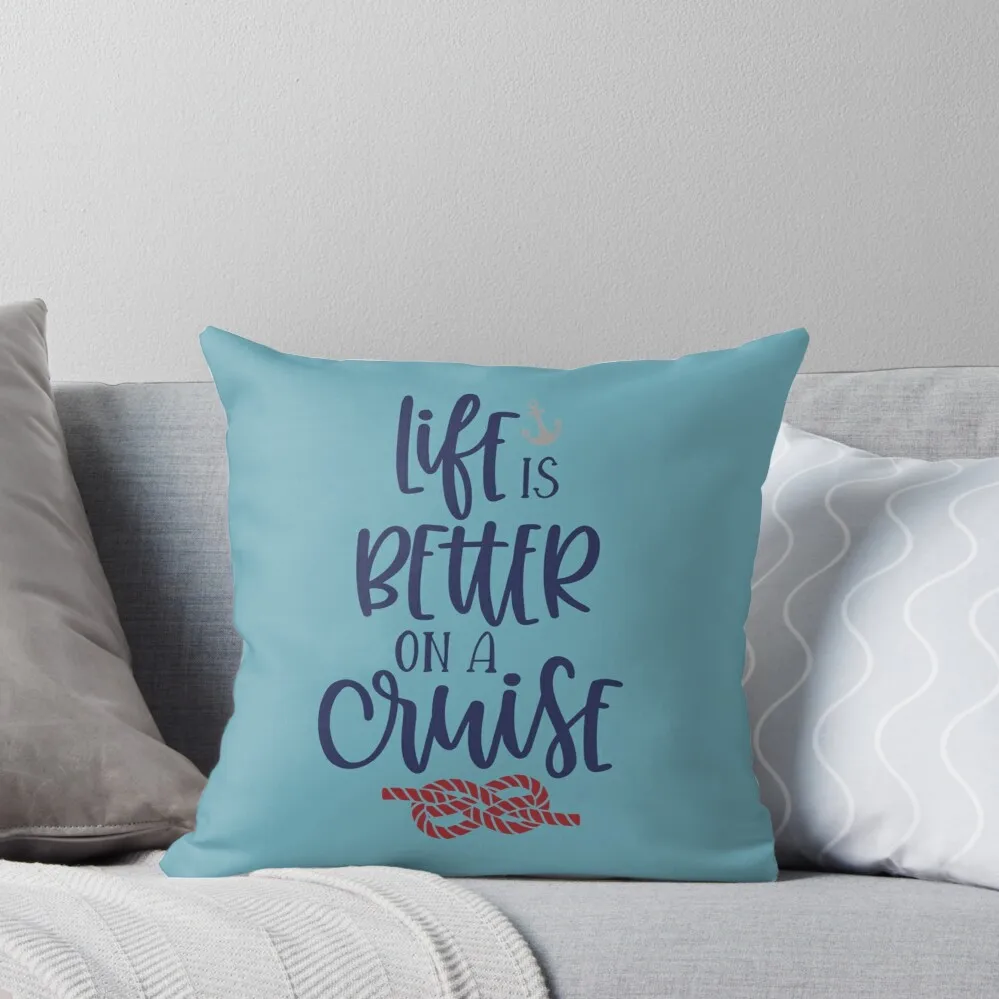 

Carnival Cruise Life is Better Throw Pillow Decorative Sofa Cushions Couch Pillows Pillow