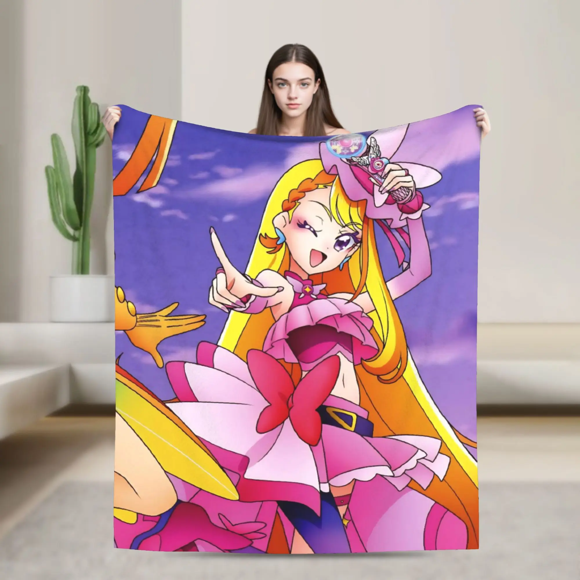 Soaring Sky Pretty Cure Blanket Multiple Sizes Soft Fuzzy Plush  Throw Blankets for Couch Sofa and Bed