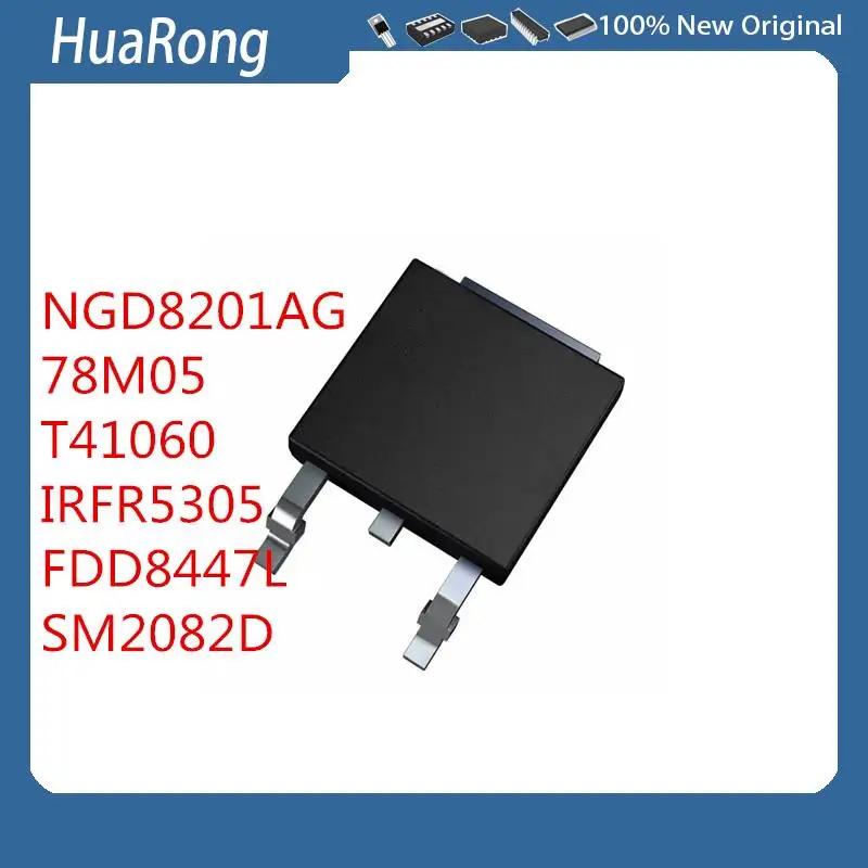 20Pcs/Lot    NGD8201AG TO-252 NGD8201ANT4G  78M05   T41060    IRFR5305  FDD8447L    SM2082D