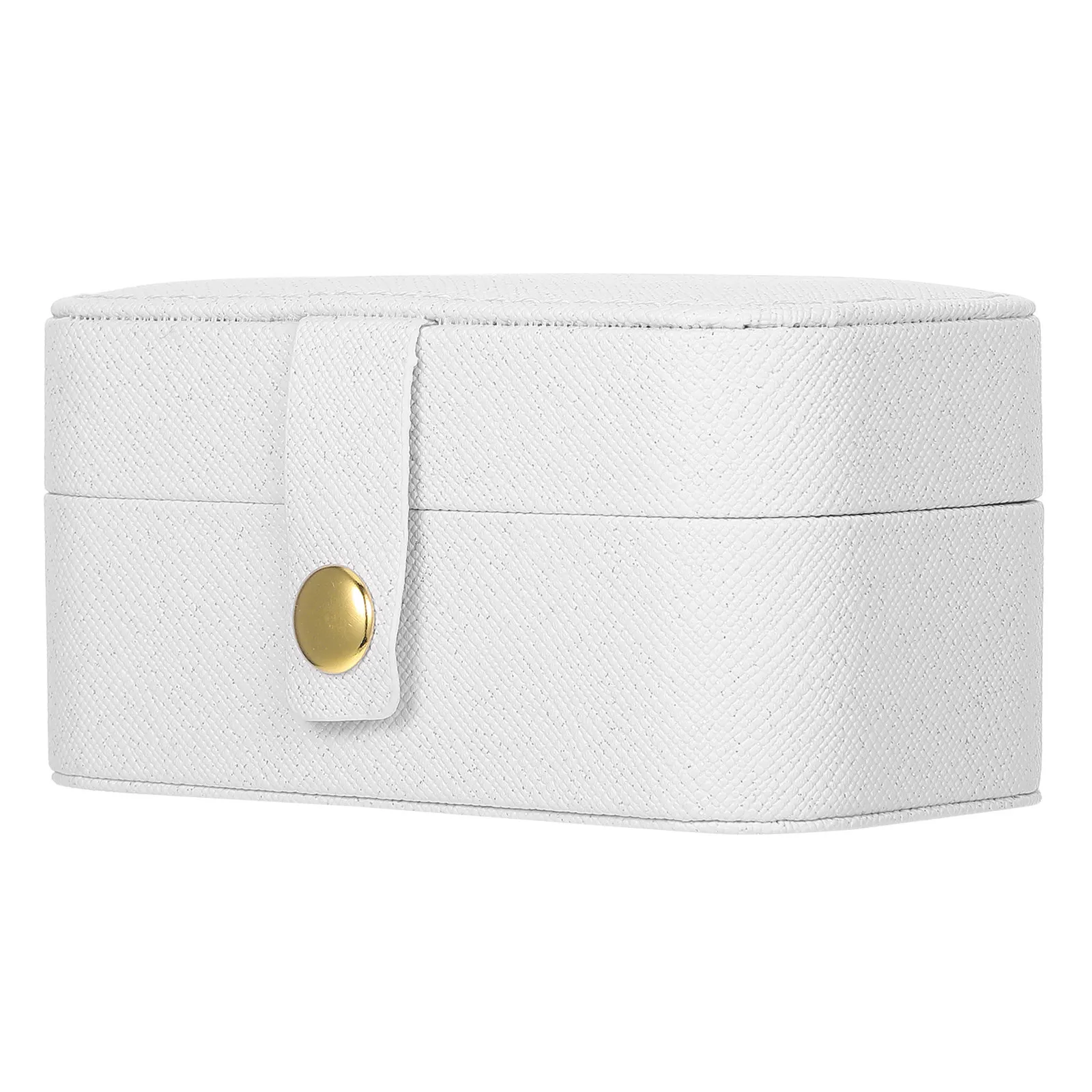 

Mini Travel Jewelry Box Portable Ring Holder Earring Box for Girls Women Compact Jewelry Organizer Travel Storage Case Sturdy