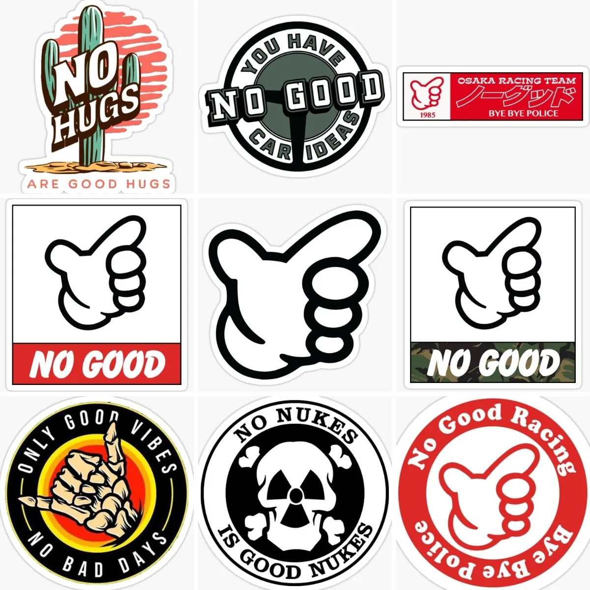 No Bad Days No Good No Nukes Creative Stickers Wall Table Room Truck Motorcycle Bumper Car Off-road Racing PVC Decal Assecories