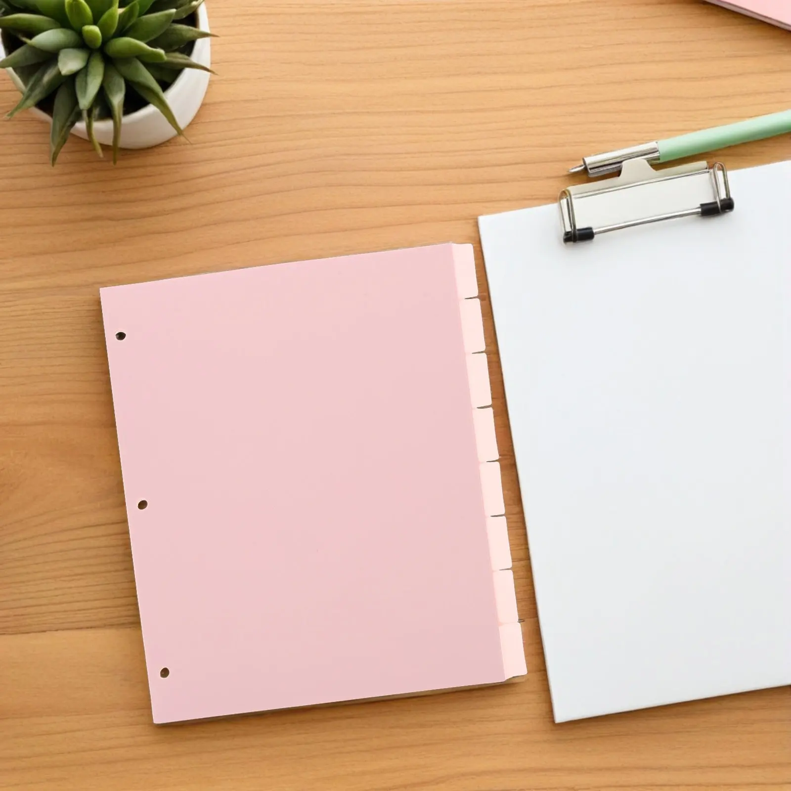 

8 Sheets Binder Dividers Sturdy Plastic Tabbed Paper Dividers for 3 Rings Binder Organizer Pages Tabs for Binders