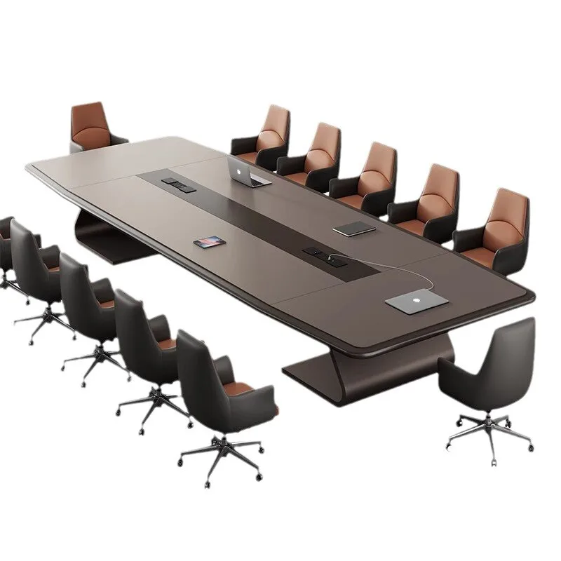 

Conference training table, negotiation table and chair combination, high-end paint, large and medium-sized office