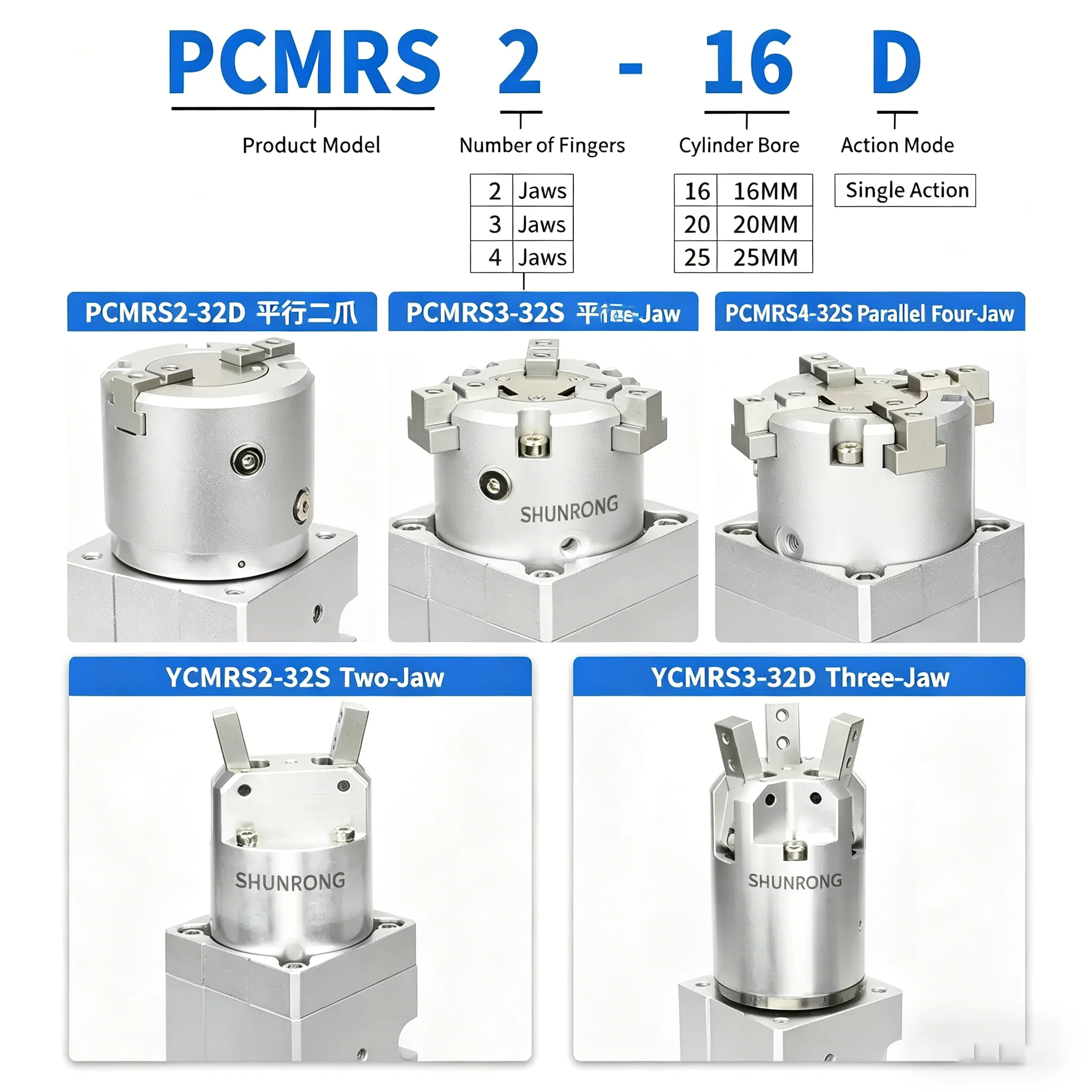 YCMRS2-32 YCMRS3 PCMRS2 S3 S4-16D-20D-25D-32D Filling Machine YCMRS PCMRS 360 Degrees Infinite Rotation Screw Cap Cylinder