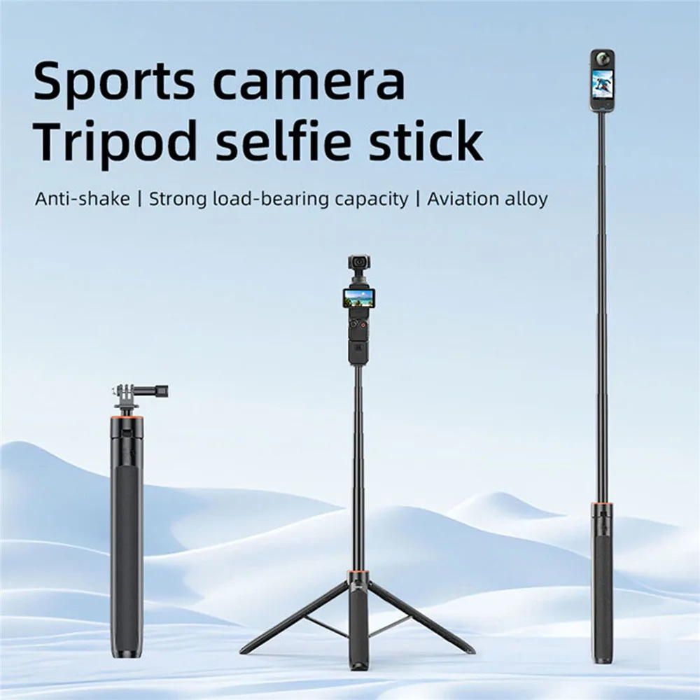 

140CM Tripod Extension Rod Extended Selfie Stick Holder Accessories for Sports Camera/DJI POCKET 3