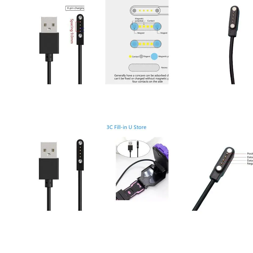 G8TA Portable Watch Adapter Cord 4pin 9mm Space for P03/MT1 Repair