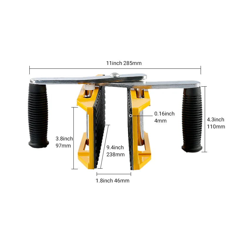 46MM Double Magic Clip Stone Lifter, 350KG Load Capacity, for Marble/Glass/Rock Plate, Labor-Saving Handling Tool