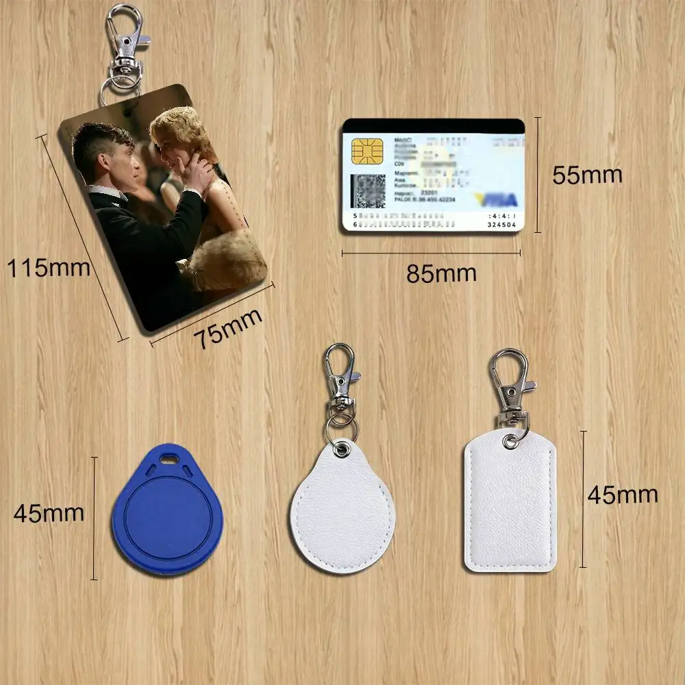 T-Thomas Moive Peaky Blinders Card Holder With Keychain Executive Protection For Bank Credit Subway Bus Case