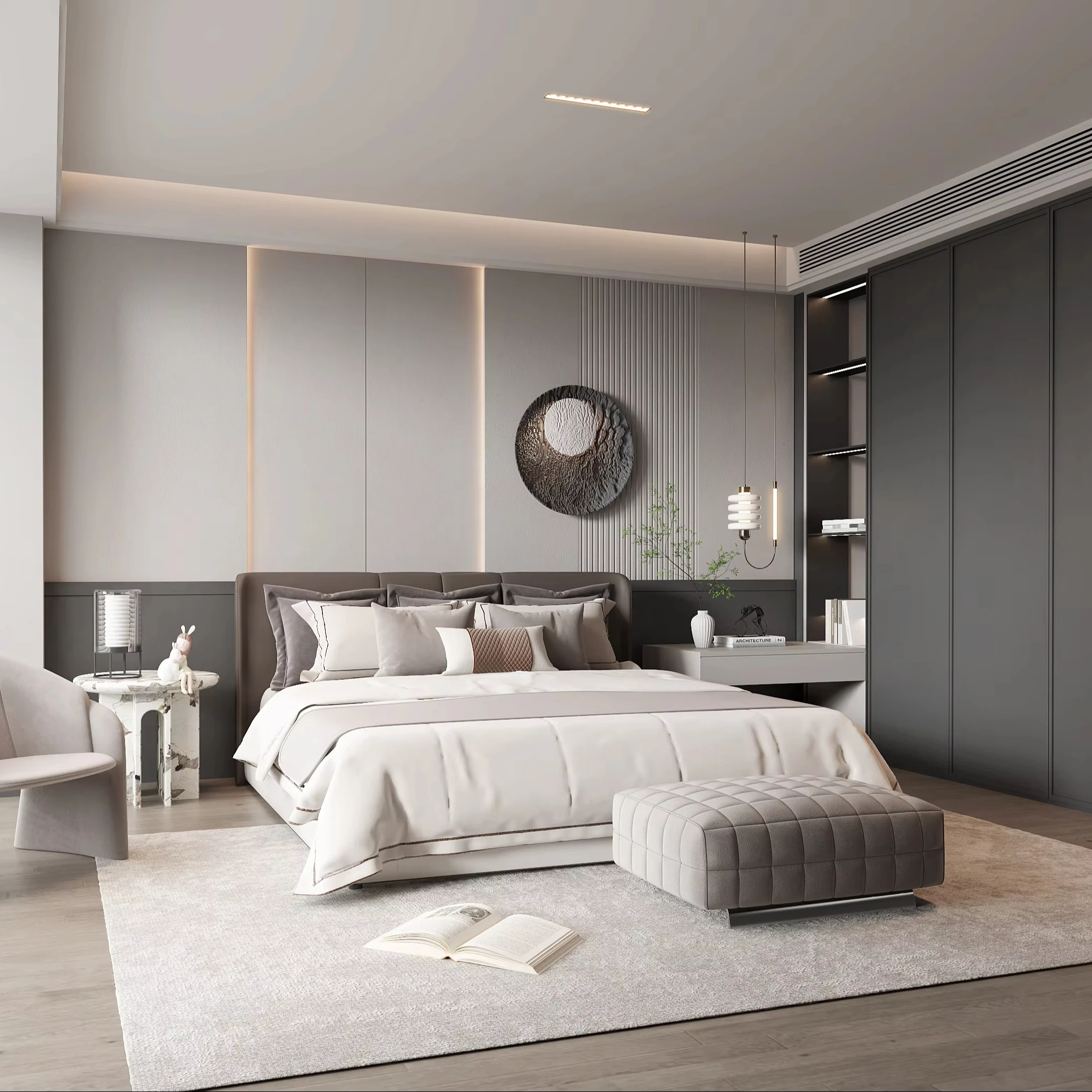 

Modernes Europäisches Luxus-Set Für Schlafzimmer Möbel, Anpassbar Für Den Heim-oder Hotel Gebrauch Aus Hochwertigem Leder