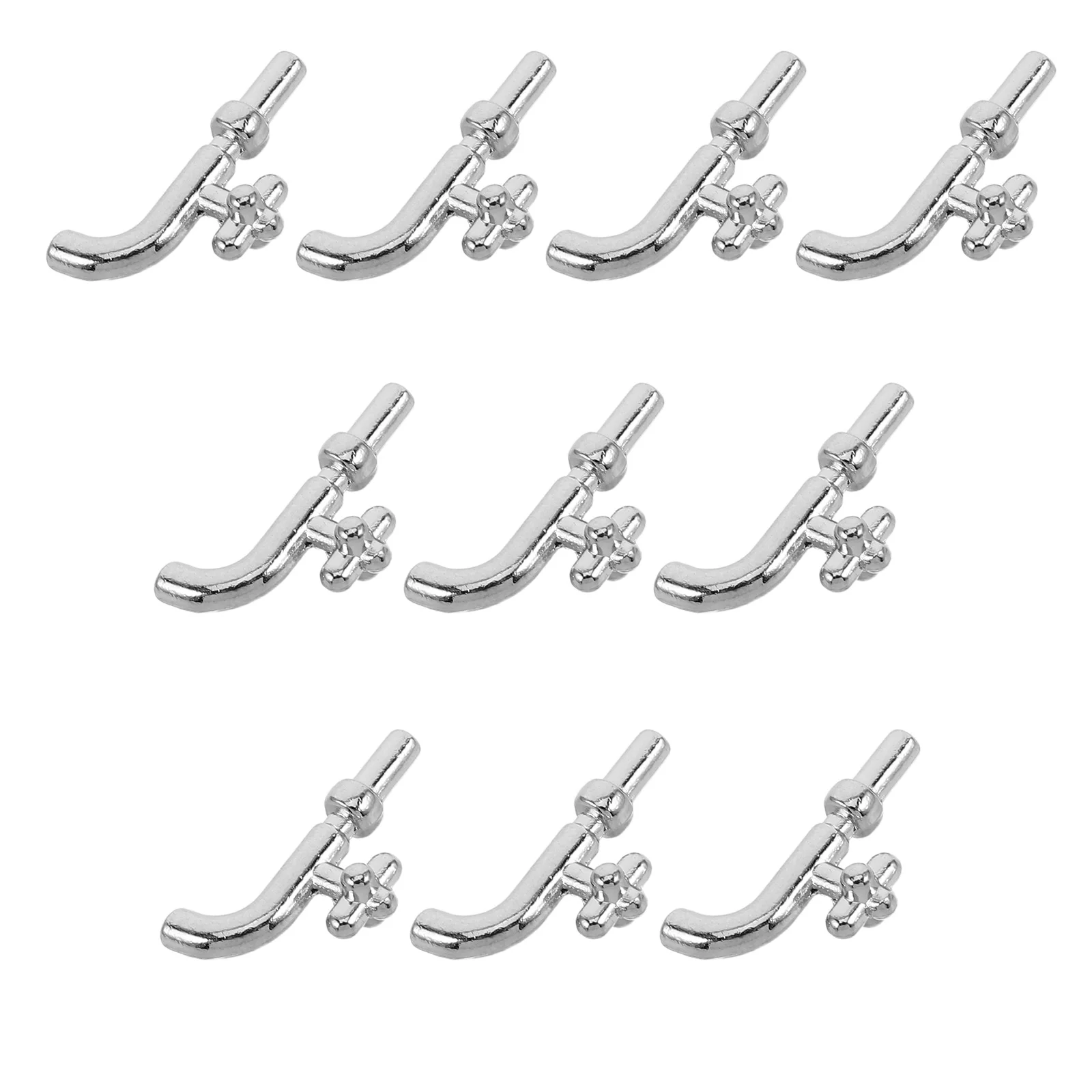 

10 Pcs House Faucet Kids Toy Miniature Dollhouse Accessories Diy Decorations Alloy Ornament Child Kitchen Sink Hardware