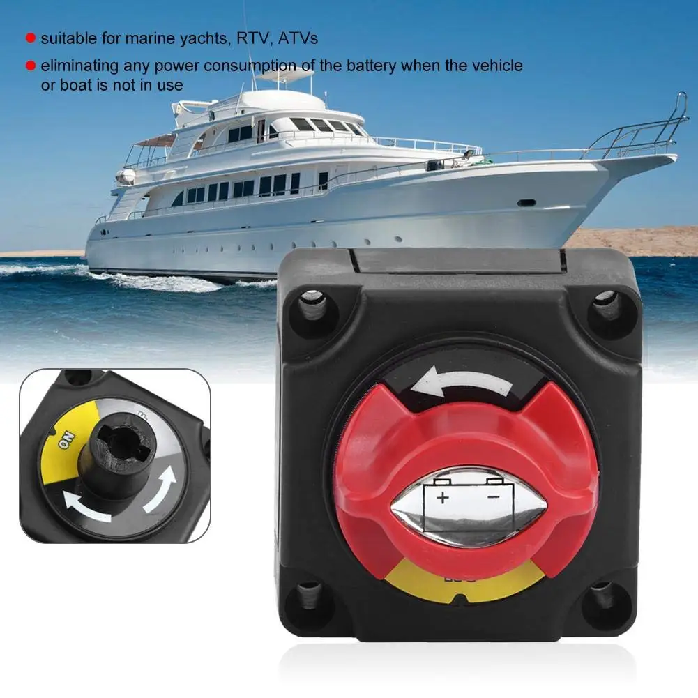 Batterie-Trennschalter, 12 V, 48 V, Wohnmobil, Auto, Marine-Batterie-Schalter, Kupfer-Batterie-Trennschalter für Boot, ATV, UTV, Fahrzeuge