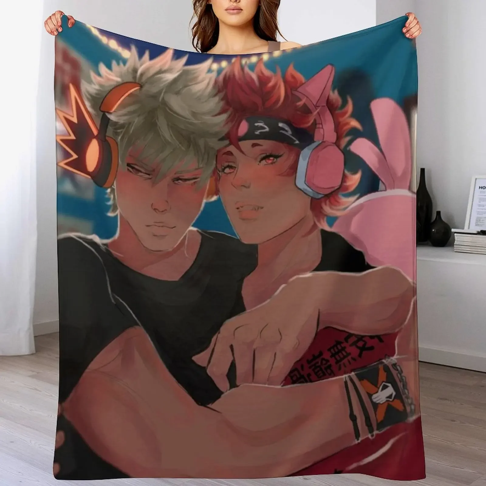 

Kiribaku streamers Throw Blanket Summer Beddings Tourist Bed linens Moving Blankets