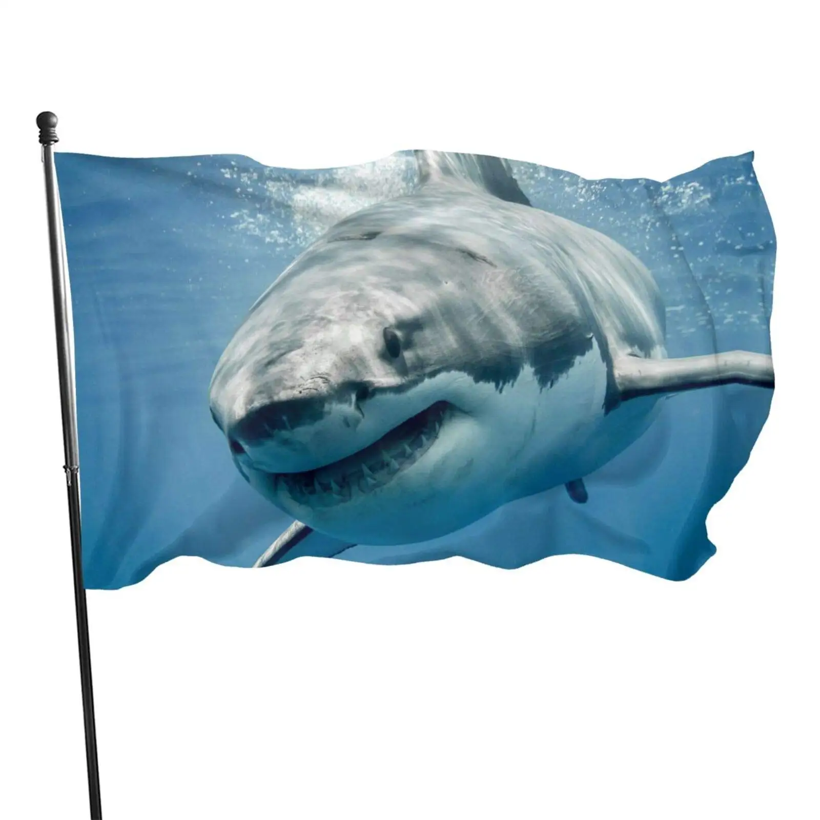Vintage Shark Scuba Dive Flag Decoration Demonstration Flag Outdoor Garden Flag House Polyester with Brass Buttonhole Women Men