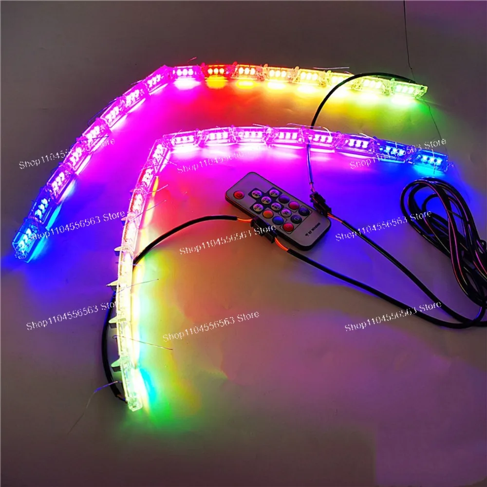 Retractable LED Turn Signal Light – Crystal Strobe Scan & DRL Mode for Cars