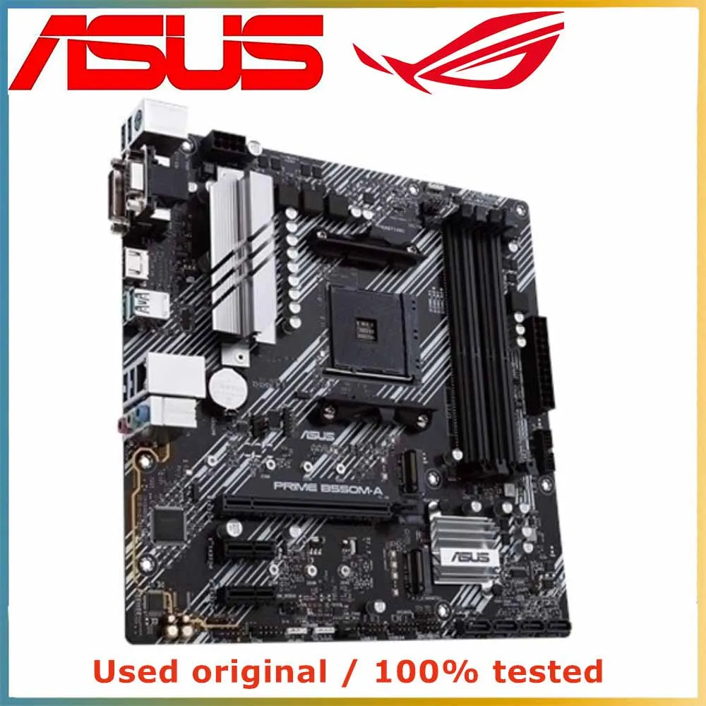 For ASUS PRIME B550M-A Motherboard Socket AM4 CPU DDR4 4400(O.C) Memory Chipset B550 mATX Mainboard