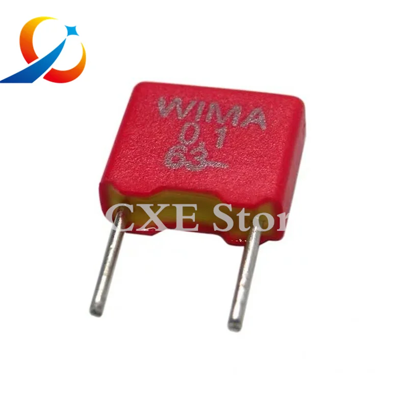 2PCS WIMA RED MKS2 5MM Film Capacitor Hi-Fi Audio 0.1UF 1NF 0.01UF 1UF 3.3UF 4.7UF 10UF 2200PF 0.22UF 2.2UF 50V 63V 100V 250V P5