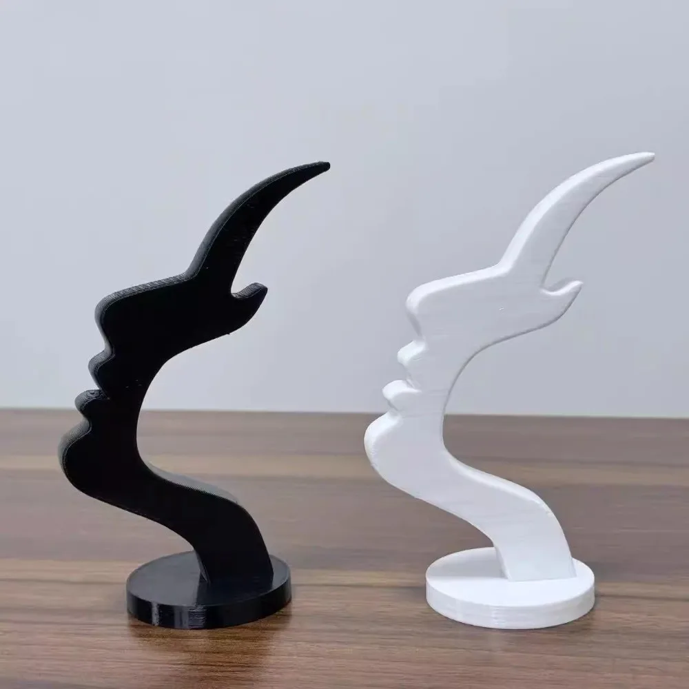 Curved Design Side-Face Shaped Eyeglass Holder Abstract Face Shaped Creative Artistic Eyewear Display Rack Lightweight Practical
