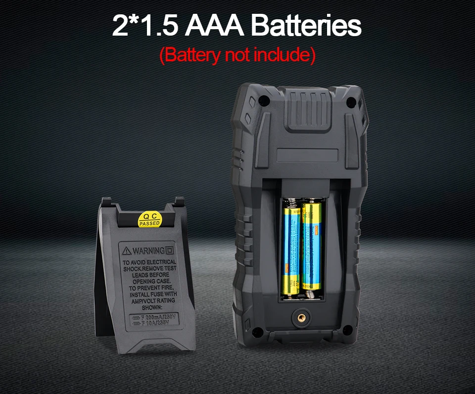 GVDA Digital Multimeter DMM Voltmeter True RMS AC DC Ohm Voltage Meter Resistance Tester 2000 Counts Multitester Diode Tester