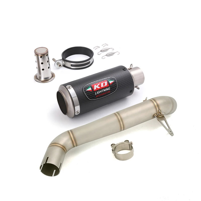 

Надевается для Honda CBR1000RR 2008-2016, выхлопная система мотоцикла, среднее звено, труба, соединение 60 мм, глушитель из углеродного волокна, Escape DB Killer