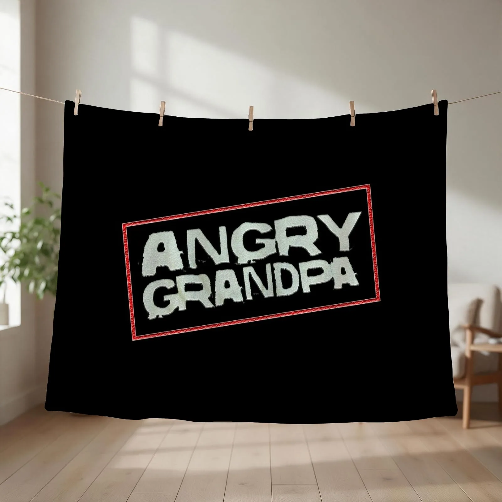 Angry Grandpa Throw Blanket