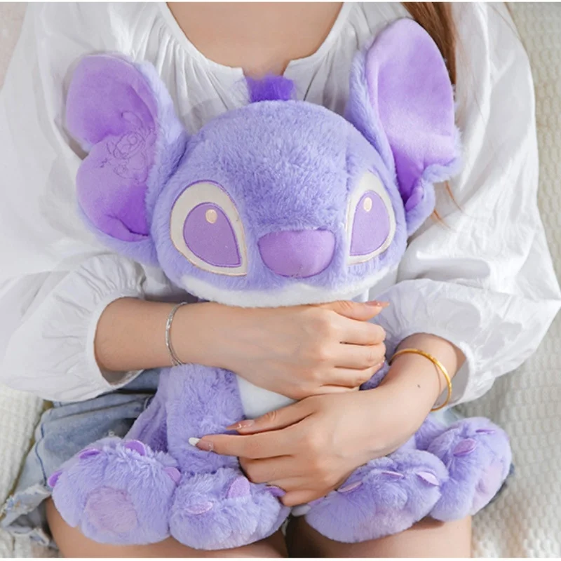 

30/45/60 см фиолетовая кукла-стич Disney Stitch, мягкая игрушка для девочек, кукла для сна, милый подарок на день рождения, домашний декор