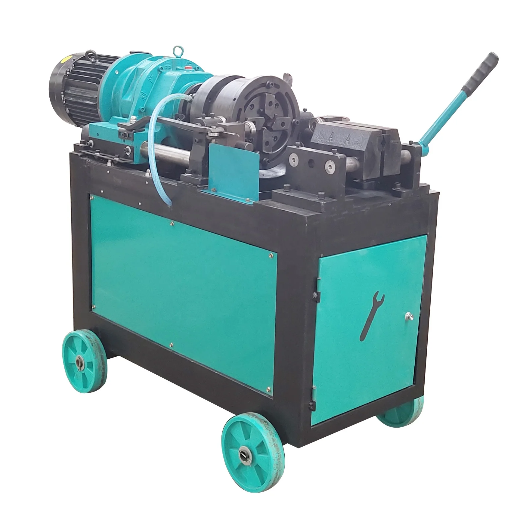 3 Roller Design Rebar Thread Rolling Machine Adjustable Processing Length Steel Bar Threader For Civil Engineering Works