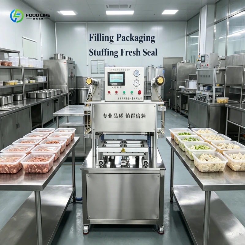 FL Automatic Modified Atmosphere Beef Sealing Packer, Vacuum Equipment for Supermarket Deli, Complete System with Roll Film Bags